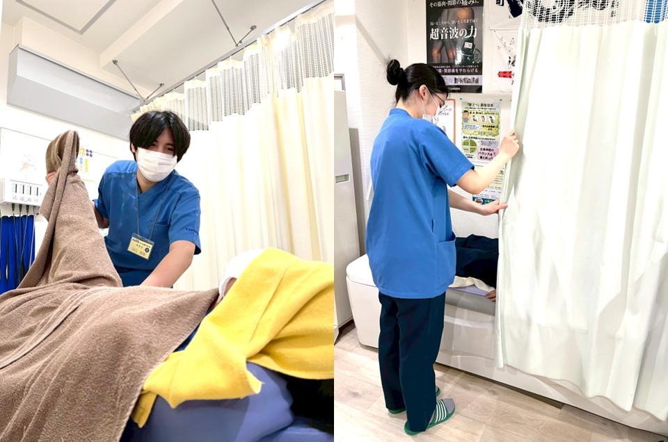 学生同士で自主練習